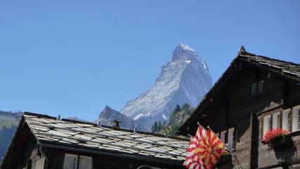 První výhled na Matterhorn z Zermattu